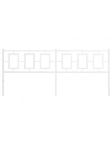 Testiera in Metallo Bianco 193 cm