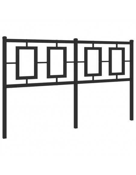 Testiera in Metallo Nero 140 cm