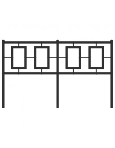 Testiera in Metallo Nero 140 cm