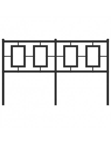 Testiera in Metallo Nero 140 cm
