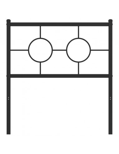 Testiera in Metallo Nero 75 cm