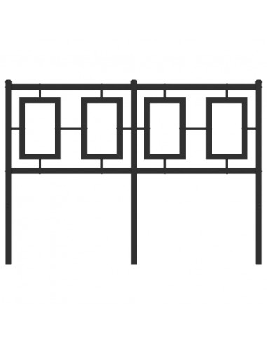 Testiera in Metallo Nero 120 cm