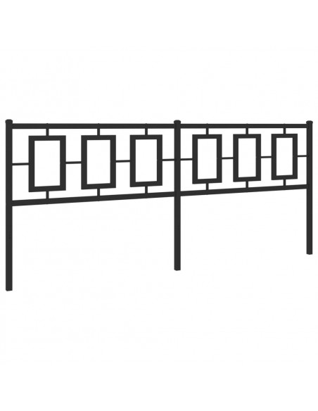 Testiera in Metallo Nero 200 cm