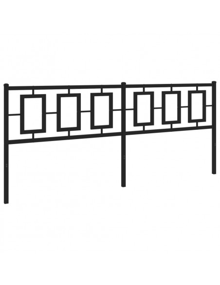 Testiera in Metallo Nero 200 cm