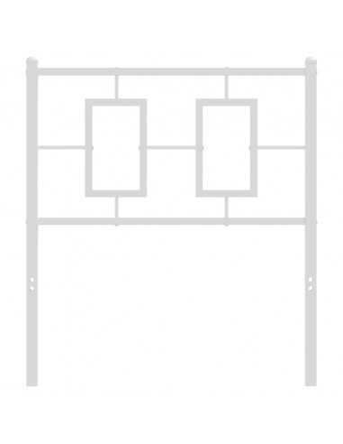 Testiera in Metallo Bianco 75 cm