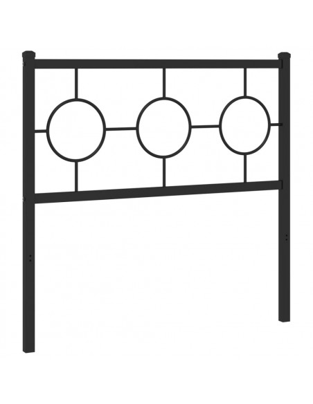 Testiera in Metallo Nero 90 cm