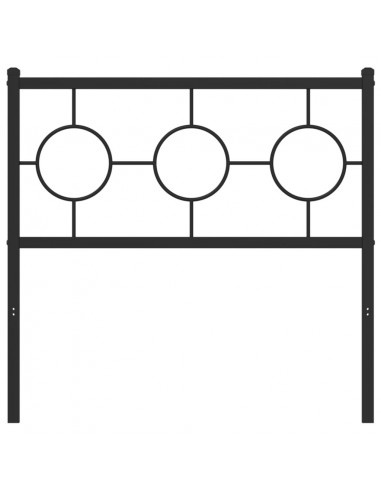 Testiera in Metallo Nero 90 cm