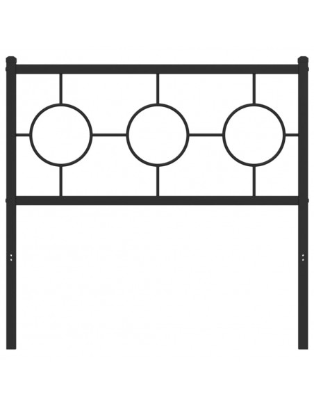 Testiera in Metallo Nero 90 cm