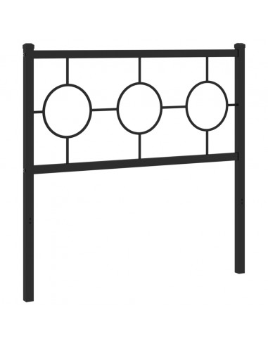 Testiera in Metallo Nero 90 cm