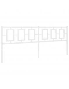 Testiera in Metallo Bianco 200 cm 2