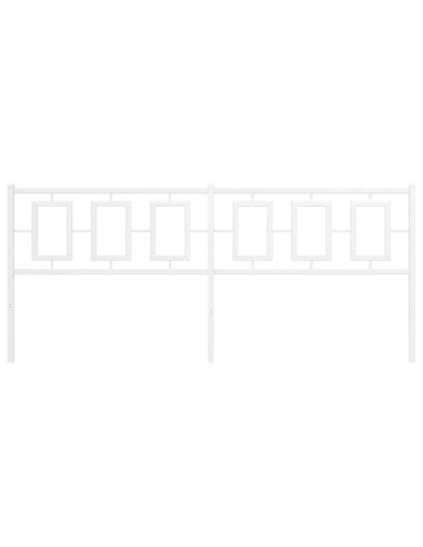 Testiera in Metallo Bianco 200 cm