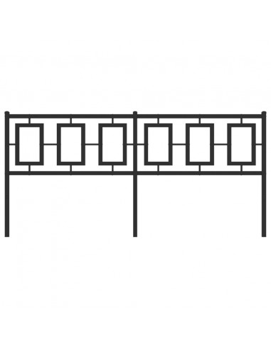 Testiera in Metallo Nero 180 cm