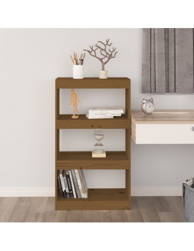 Libreria/Divisorio Miele 60x30x103,5 cm Legno Massello di Pino