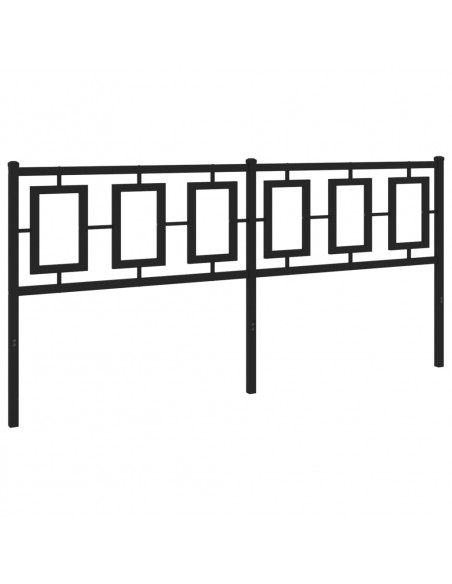 Testiera in Metallo Nero 180 cm