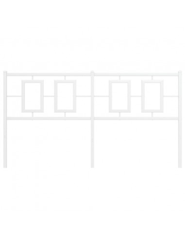 Testiera in Metallo Bianco 150 cm