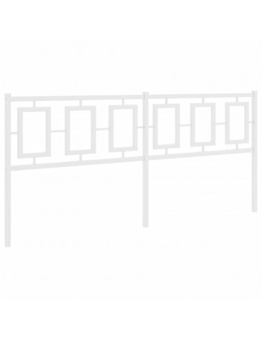 Testiera in Metallo Bianco 180 cm