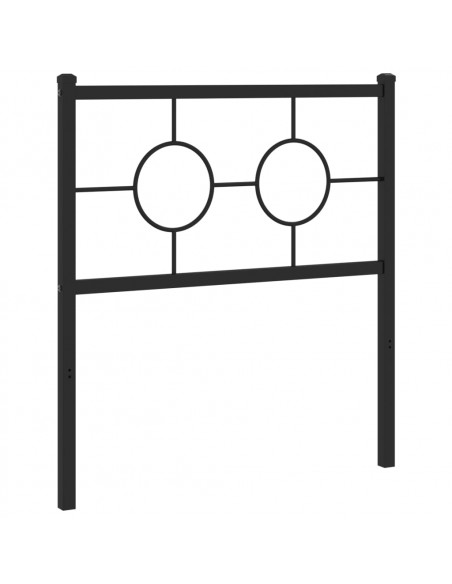 Testiera in Metallo Nero 80 cm