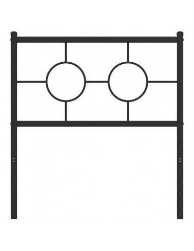 Testiera in Metallo Nero 80 cm