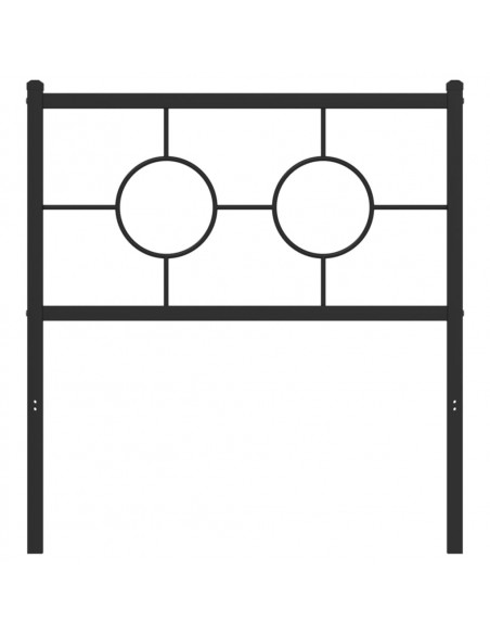 Testiera in Metallo Nero 80 cm