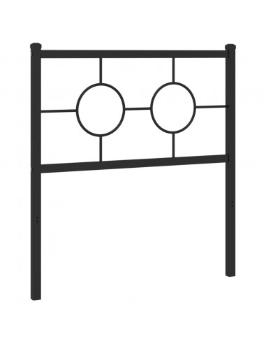 Testiera in Metallo Nero 80 cm