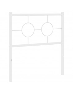 Testiera in Metallo Bianco 80 cm 2