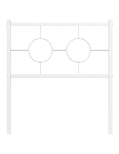Testiera in Metallo Bianco 80 cm