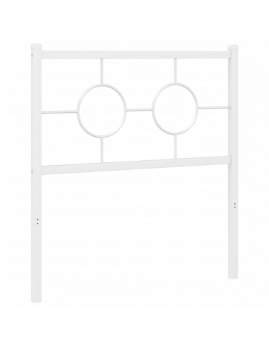 Testiera in Metallo Bianco 80 cm