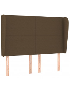 Testiera ad Orecchio MarroneScuro147 x 23 x 118/128cm inTessuto 2