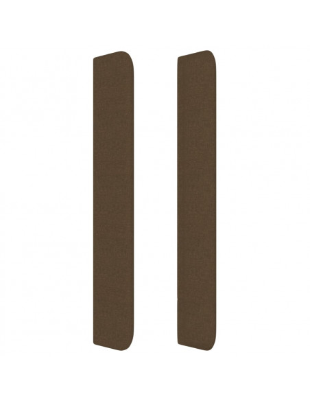 Testiera ad Orecchio Marrone Scuro 203x16x118/128 cm in Tessuto