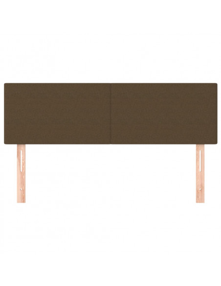 Testiere 2 pz Marrone Scuro 72x5x78/88 cm in Tessuto