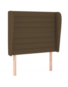 Testiera ad Orecchio Marrone Scuro 93x23x118/128 cm in Tessuto 2