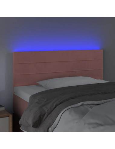 Testiera a LED Rosa 80x5x78/88 cm in Velluto