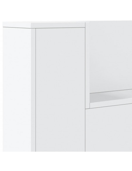 Testiera con Contenitore a LED Bianca 180x16,5x103,5 cm