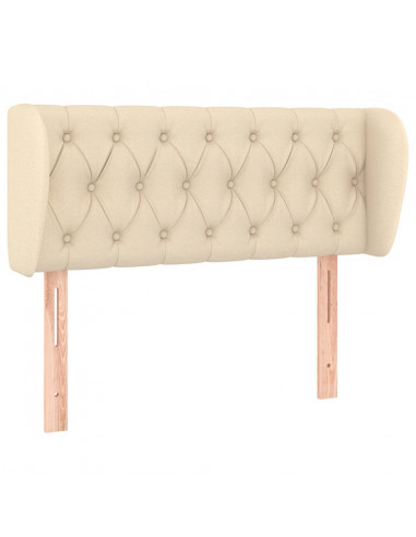 Testiera ad Orecchio Crema 103x23x78/88 cm in Tessuto