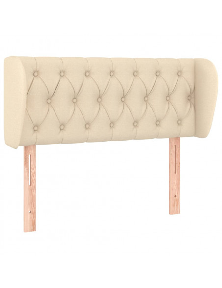Testiera ad Orecchio Crema 103x23x78/88 cm in Tessuto