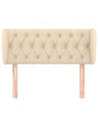 Testiera ad Orecchio Crema 103x23x78/88 cm in Tessuto