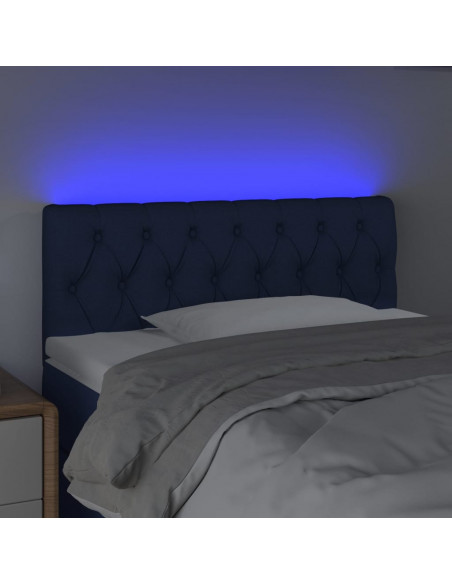 Testiera a LED Blu 100x7x78/88 cm in Tessuto