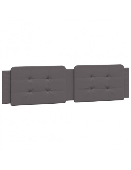 Cuscino Testiera Grigio 200 cm in Similpelle