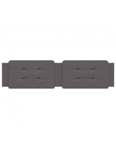 Cuscino Testiera Grigio 200 cm in Similpelle