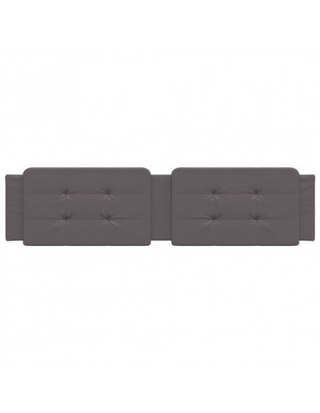 Cuscino Testiera Grigio 200 cm in Similpelle