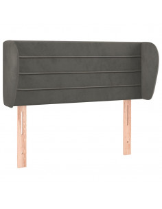 Testiera ad Orecchio Grigio Scuro 103x23x78/88 cm in Velluto 2