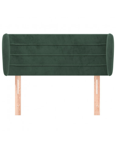 Testiera ad Orecchio Verde Scuro 103x23x78/88 cm in Velluto