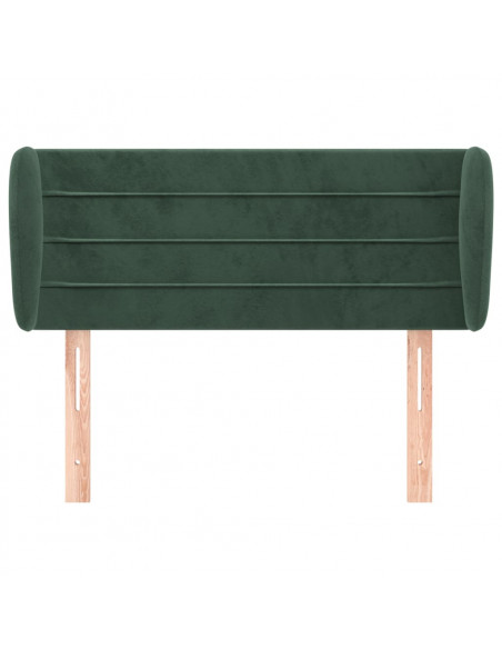 Testiera ad Orecchio Verde Scuro 103x23x78/88 cm in Velluto