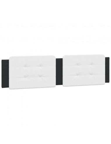Cuscino Testiera Nero e Bianco 200 cm in Similpelle