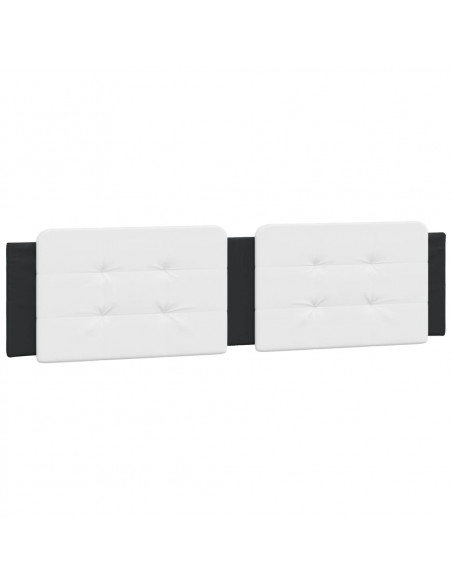 Cuscino Testiera Nero e Bianco 200 cm in Similpelle