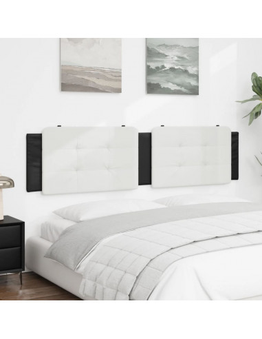 Cuscino Testiera Nero e Bianco 200 cm in Similpelle