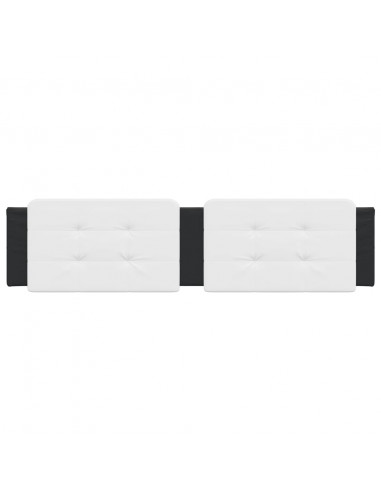 Cuscino Testiera Nero e Bianco 200 cm in Similpelle