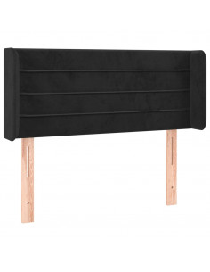 Testiera ad Orecchio Nera 103x16x78/88 cm in Velluto 2