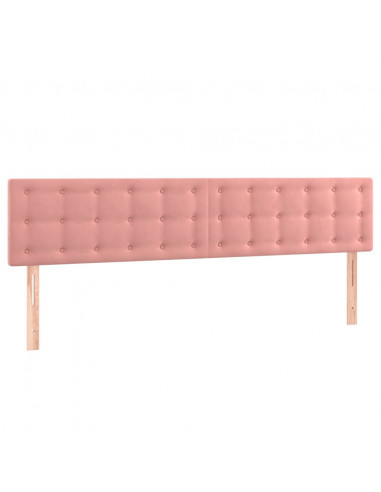 Testiera a LED Rosa 180x5x78/88 cm in Velluto