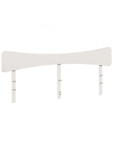 Testiera Bianca 180 cm in Legno Massello di Pino